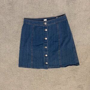 H&M High Rise Jean Skirt Flare Cut Size 6